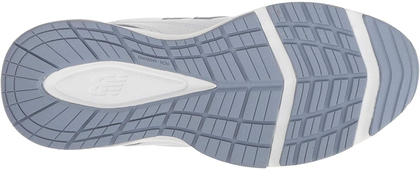 New Balance Women's 608 V5 Casual Comfort Cross Trainer 8.5 Wide White/Light Blue - Image 7