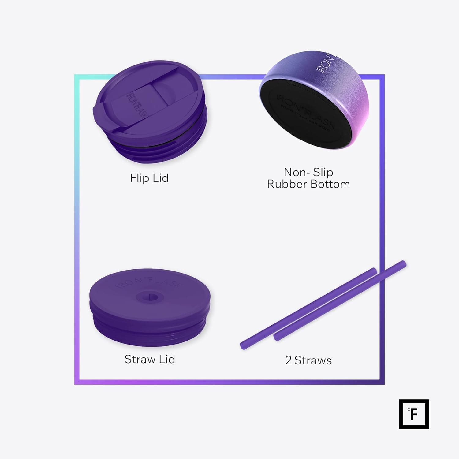 IRON °FLASK Co-Pilot Insulated Mug w/Straw & Flip Cap Lids - Cup Holder Bottle para sa Mainit at Malamig na Inumin - Leak-Proof - Portable Travel Mug para sa Tubig, Kape - Aurora, 32 Oz - Image 4