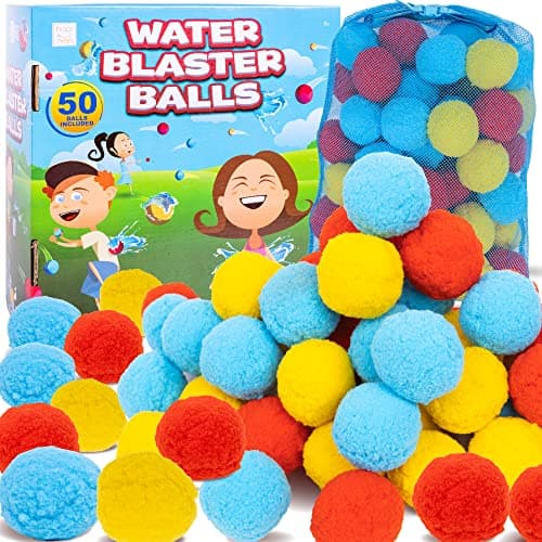 Hapinest Reusable Water Soaker Balls Outdoor Toys and Games for Kids and Teens Boys and Girls - Summer Activities for Pool and Backyard Fun