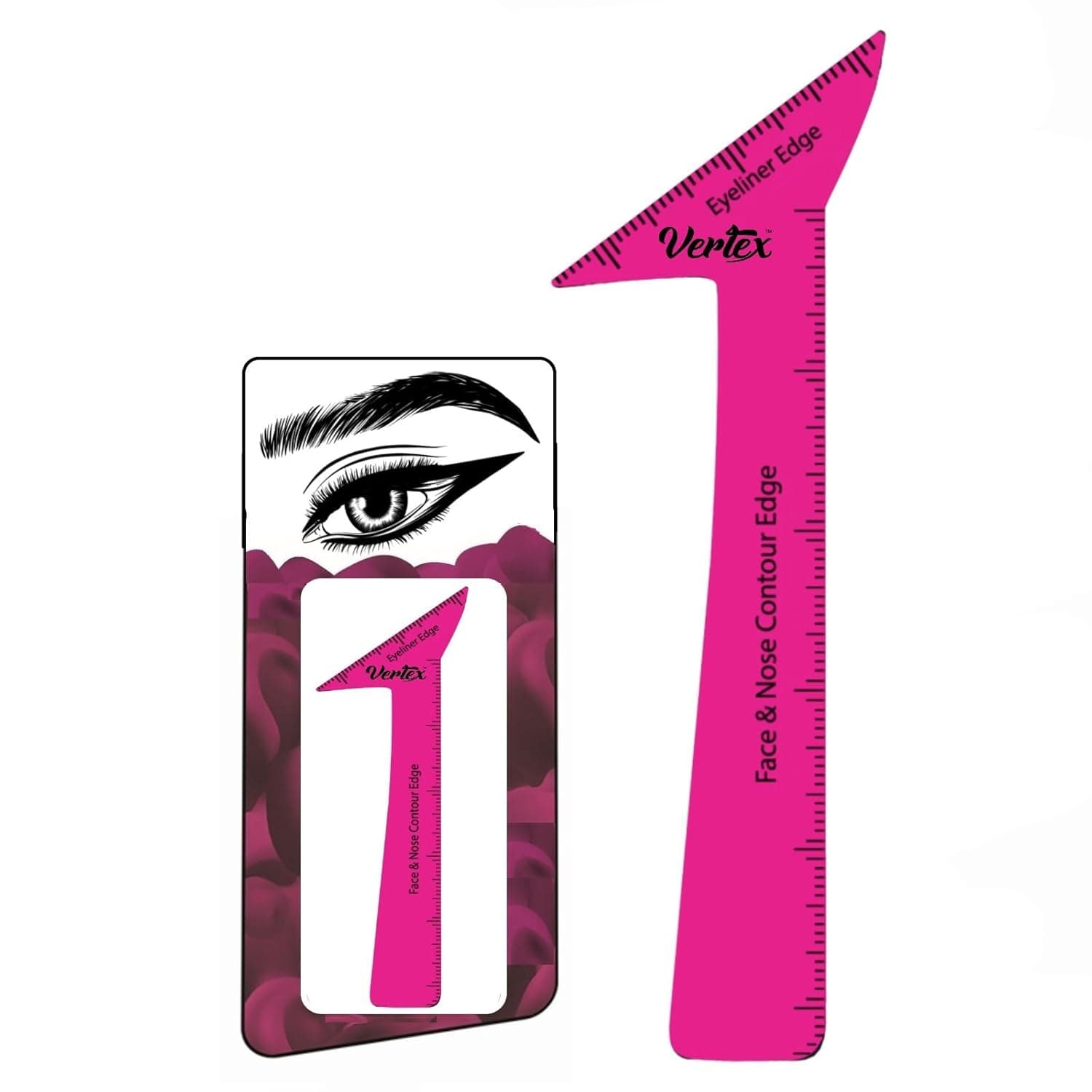 Eyeliner Stencils Pencil Liquid Waterproof Tool For Liner Makeup Brush Pen Stamp Thin Sharpener Cat Eyes Small Angled Wing Tip | Real Beginners Techniques Eye Shadow Lines Gel Eyebrow Pomade Black - Image 2