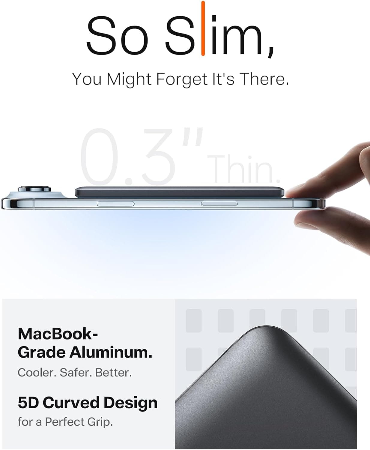 TORRAS MiniMag Power Bank, Ultra Slim 5,000mAh Wireless Portable Charger with USB-C Cable, Fast Charging iPhone Air Magnetic Battery Pack, Compatible for iPhone 17/16/15/14/13/12, Glacier Gray 5,000mAh Glacier Gray - Image 5