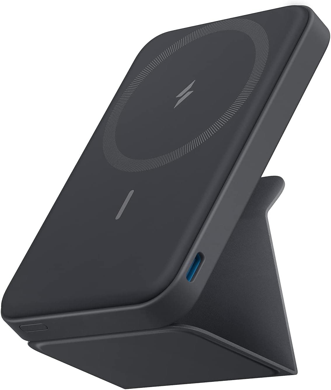 Anker 622 Magnetic Battery (MagGo), 5,000mAh Foldable Magnetic Wireless Portable Charger with Stand and USB-C Port (On The Side), Magsafe-Compatible for iPhone 16/15/14/13 Series Interstellar Gray - Image 2