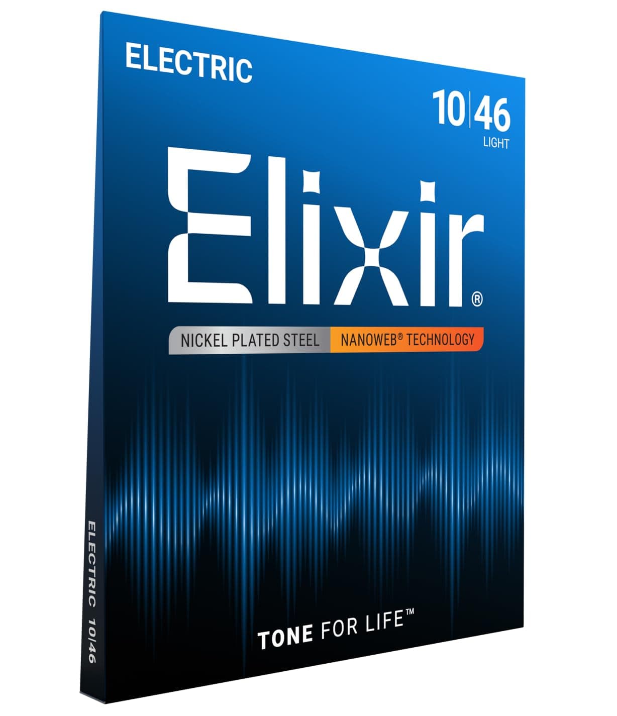 Elixir Strings, Electric Guitar Strings, Nickel Plated Steel with NANOWEB Coating, Longest-Lasting Bright Tone with Comfortable Feel, 6 String Set, Light 10-46 6 String Set Light (.010-.046)