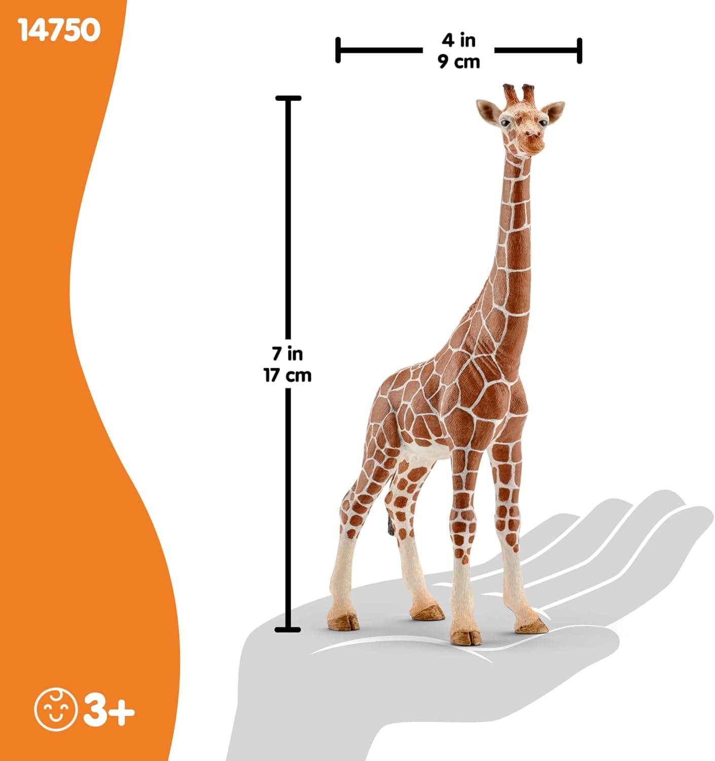 Schleich Wild Life Realistic Female Giraffe Animal Figurine - Authentic Detailed Wild Female Giraffe Toy for Boys and Girls Education Imagination and Play, Highly Durable Gift for Kids Ages 3+ - Image 6