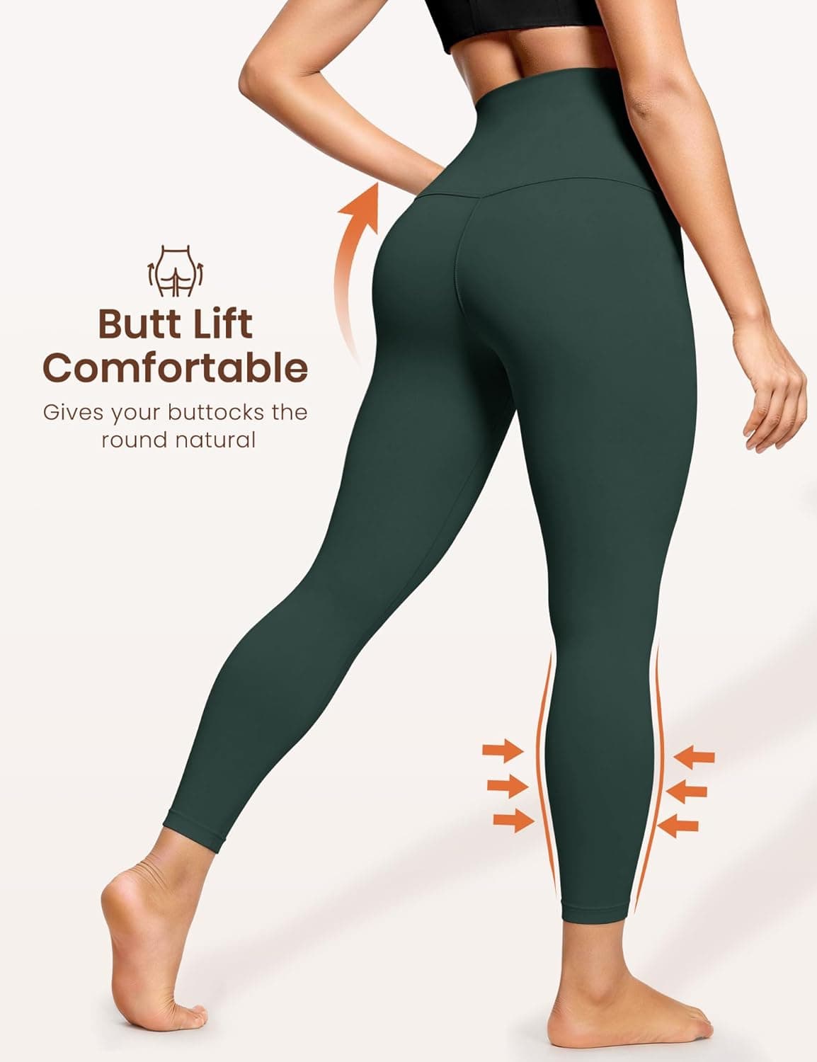 Laite Hebe Leggings for Women - High Waisted Full Length Buttery Soft Yoga Pants for Workout Athletic Daily 06-forest Green Large-X-Large - Image 4