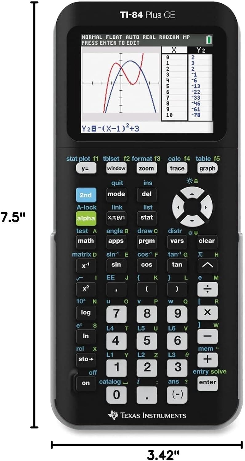 Texas Instruments TI-84 Plus CE Color Graphing Calculator, Black - Image 11