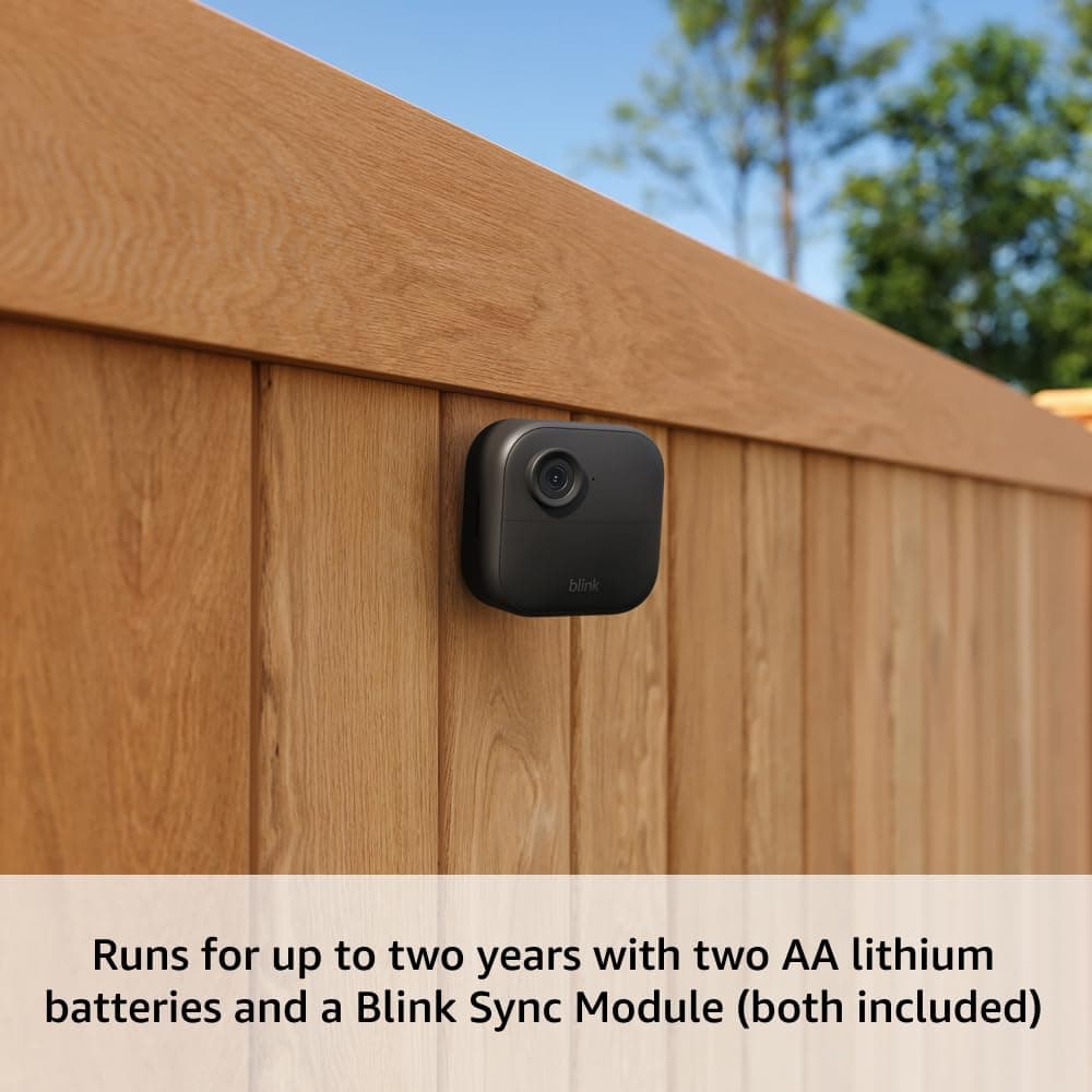 Blink Outdoor 4 – Wireless smart security camera, two-year battery life, 1080p HD day and infrared night live view, two-way talk. Sync Module Core included – 1 camera system Camera (2-year battery life) 1 Camera System - Image 4