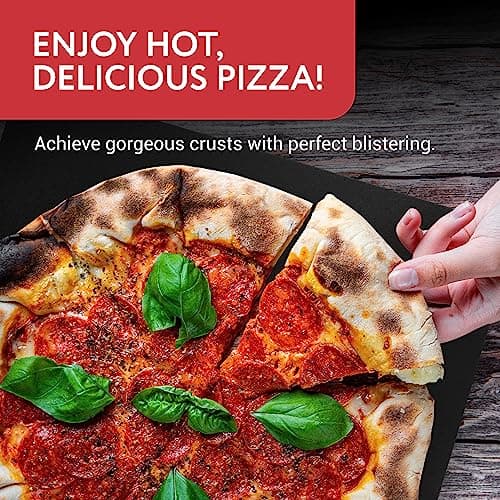Steel Pizza Stone for Oven, Professional Baking Pizza Stone Made from Solid Steel, 14"x14" Unbreakable Thick, Create a Pizzeria Style Crust at Home - Image 6