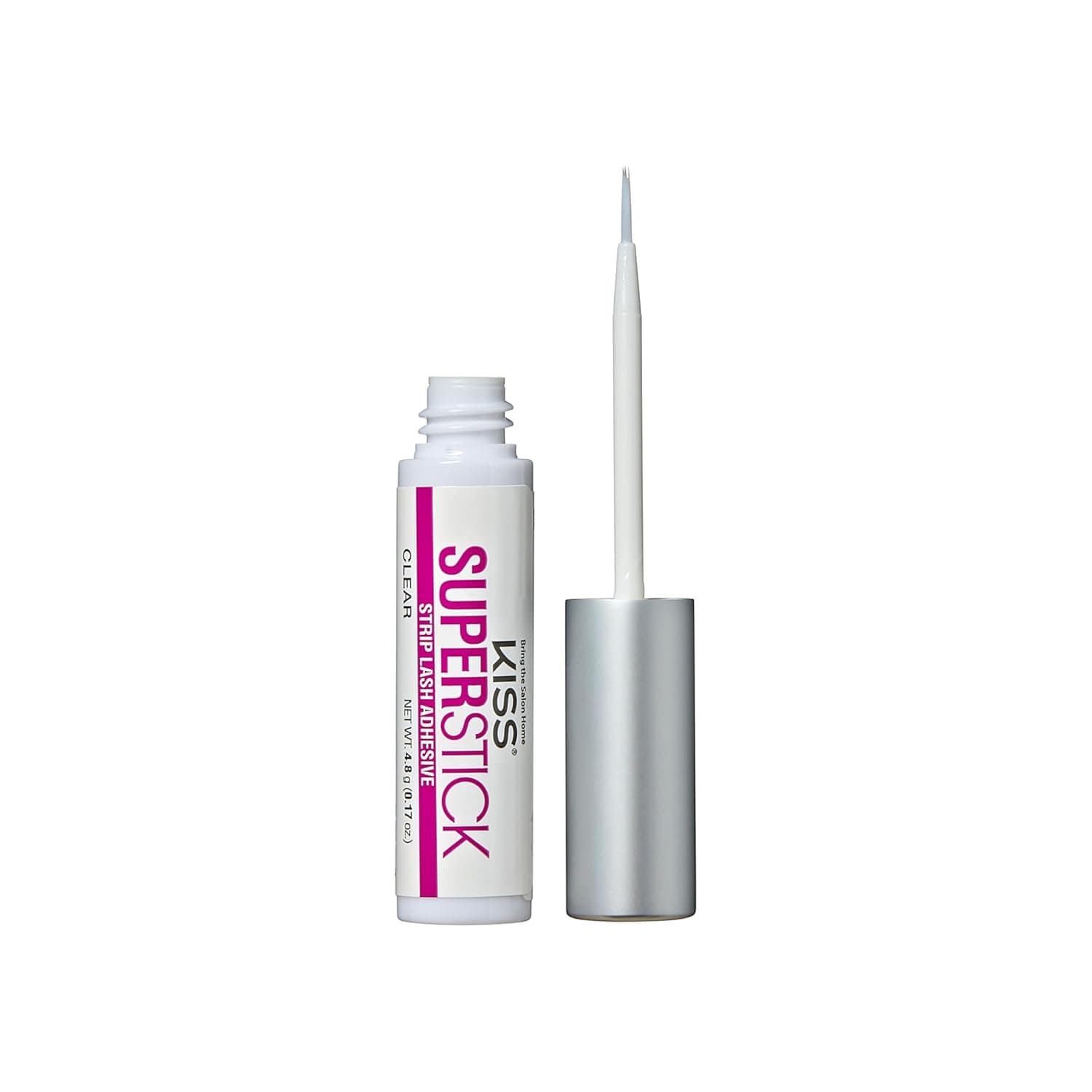 KISS Super Stick 5-Day Extended Wear Strip Lash Adhesive, Quick Drying Lash Glue, Witch Hazel & Cactus Extract Infused, Brush Applicator, Net Wt. 4.8g (0.17 oz.), Clear - Image 8