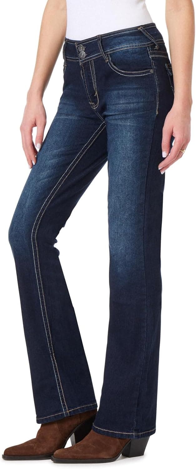 WallFlower Luscious Curvy Bootcut Jeans for Women, Mid-Rise Insta Stretch Denim, Size-Inclusive Juniors Jeans, Sizes 0 to 24 Standard 13 Betsy - Image 2