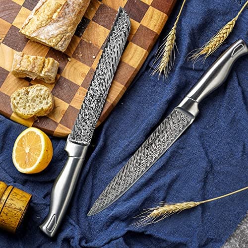 Astercook Knife Set, 15-Piece Kitchen Knife Set with Block, Built-in Knife Sharpener, German Stainless Steel Knife Block Set, Dishwasher Safe - Image 5