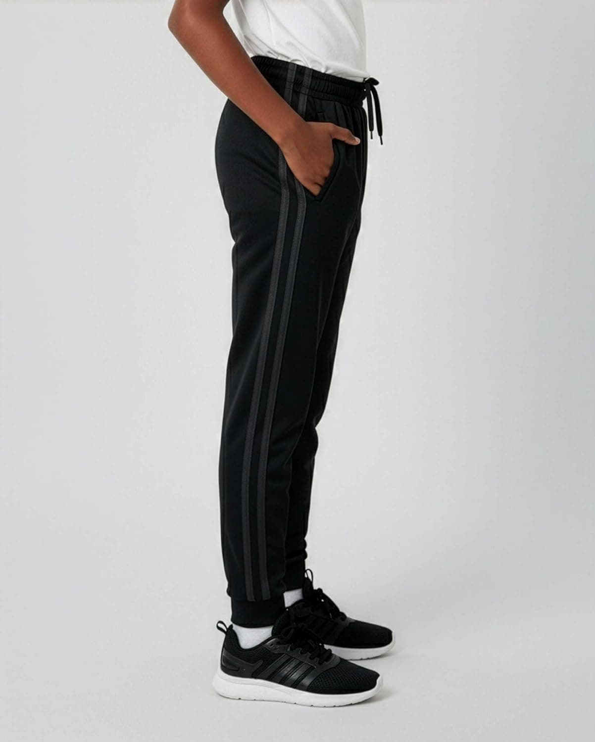 Real Essentials 3 Pack: Boys' Athletic Jogger Sweatpants - Kids Teens Youth Active Sports Pants with Pockets (Sizes 5–18) Large Set 1 - Image 5