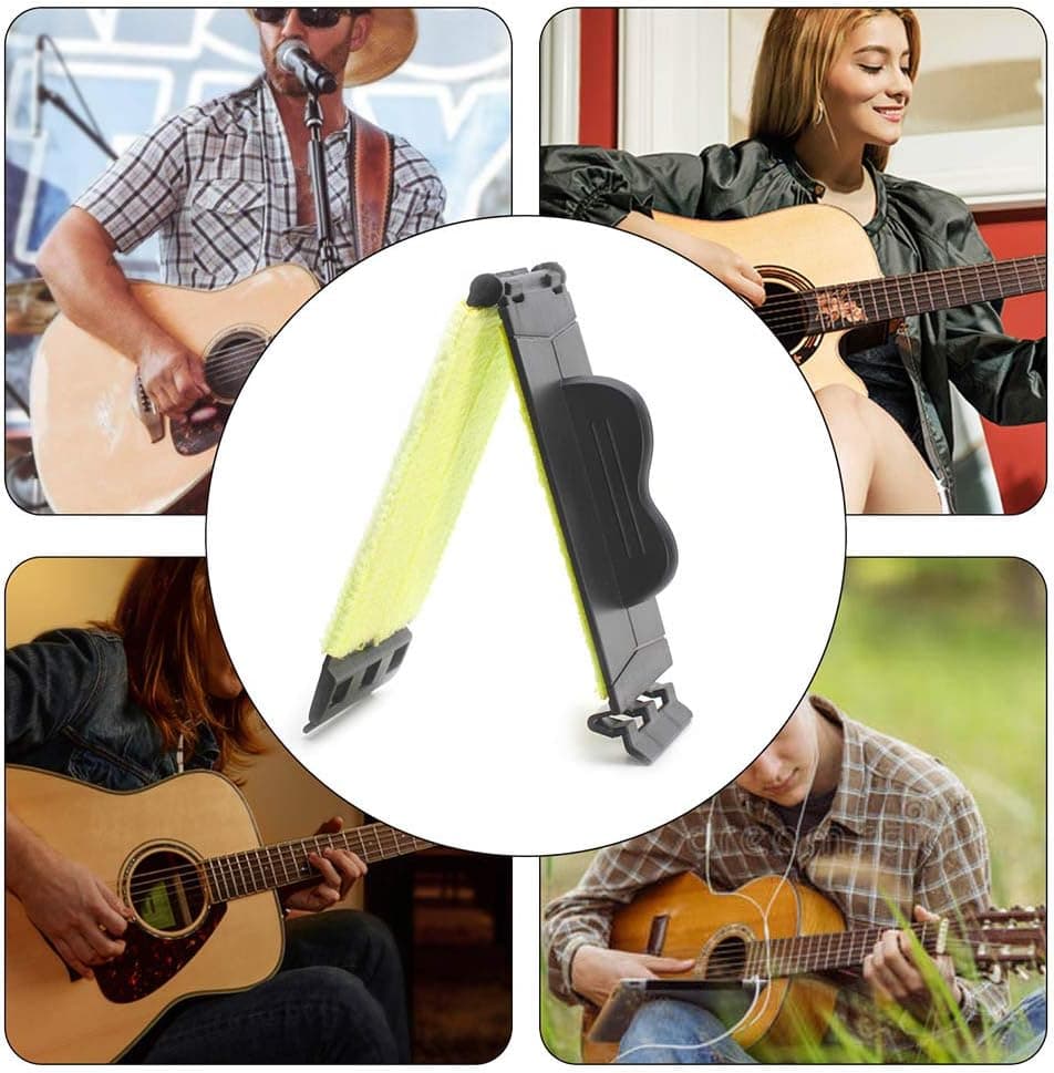 SAPHUE Guitar String Cleaner Clean Fretboard Cloth Tool Scrubber for Cleaning Maintenance Care Kit for Violin/Bass/Ukulele/Electric Guitars and Other Musical Instrument 2 Pack 2pack Green - Image 6