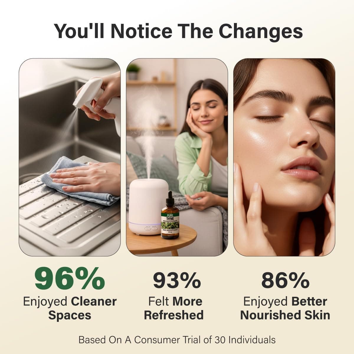 KUKKA Thyme Essential Oils - 4 Fl Oz - para sa Buhok, Balat, Diffuser, Aromatherapy & DIY Soap Making Scent Thyme 4.00 Fl Oz (Pack of 1) - Image 5