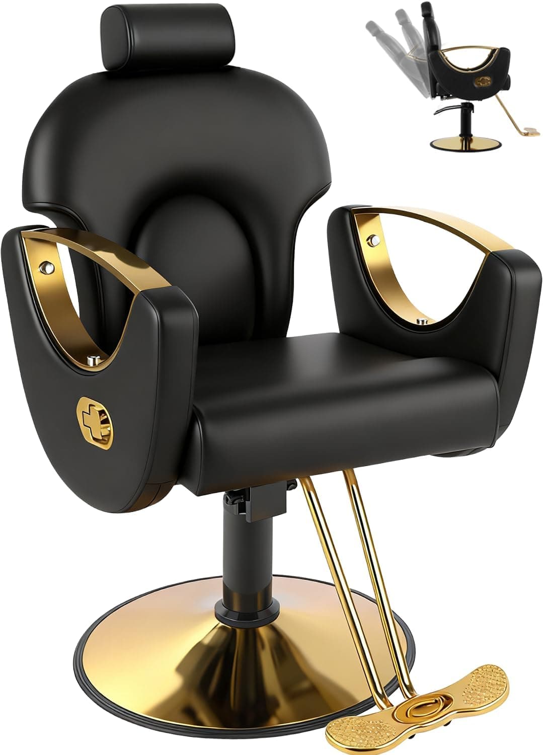 Amazon.com: Reclining Barber Salon Chair for Hair Stylist, Professional Hair Stylist Chairs with Heavy Duty Hydraulic Pump, Multi-Function Hairdresser Braiding Styling Chairs Shampoo Chair for Spa Home Euipment : Beauty & Personal Care