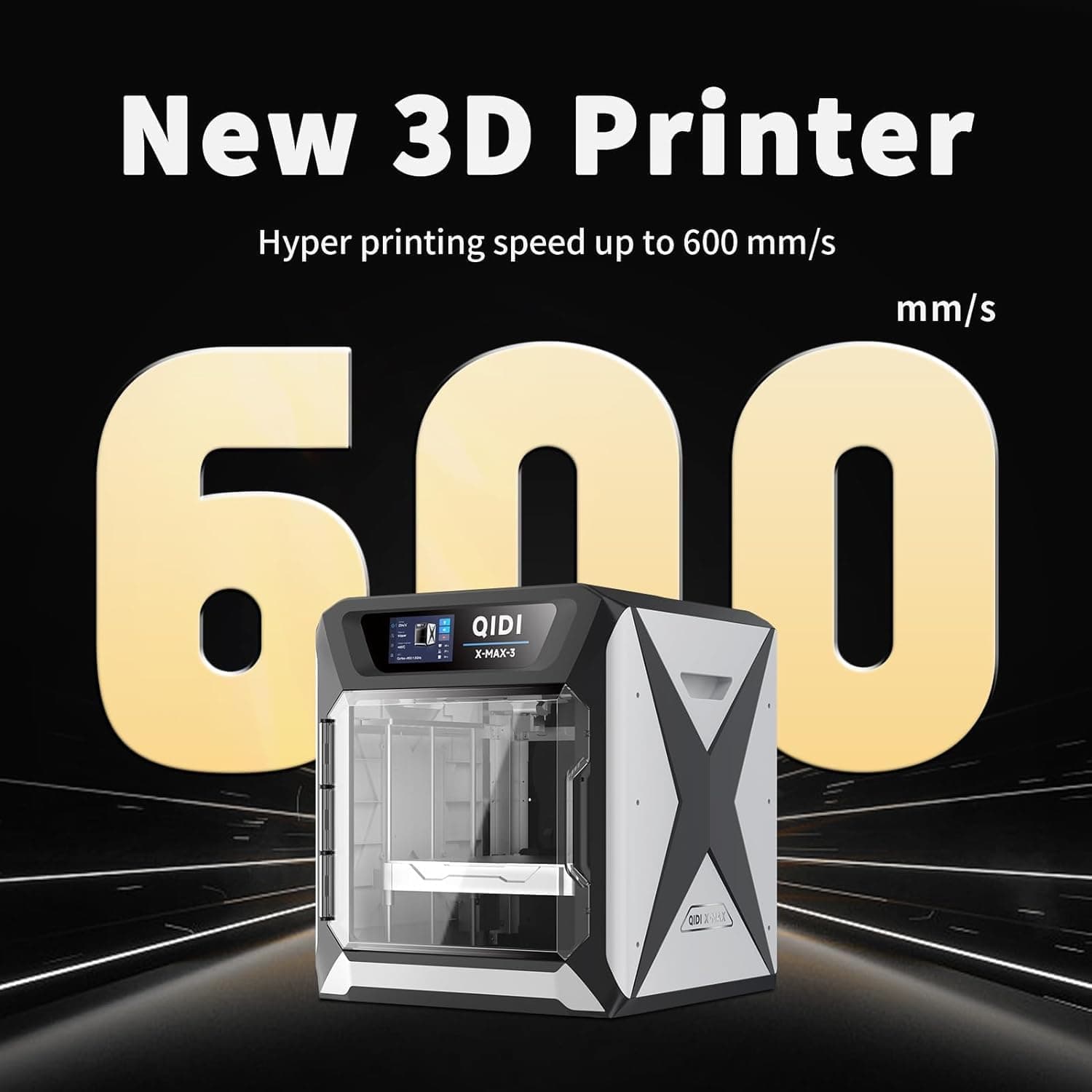 QIDI MAX3 3D Printer, High-Speed Large Size 3D Printers, 600mm/s Fast Print, Fully Auto Leveling, 65℃ Chamber Heat, All-Around & High Precision Industrial Grade, Large Printing Size 12.8×12.8×12.4" - Image 3
