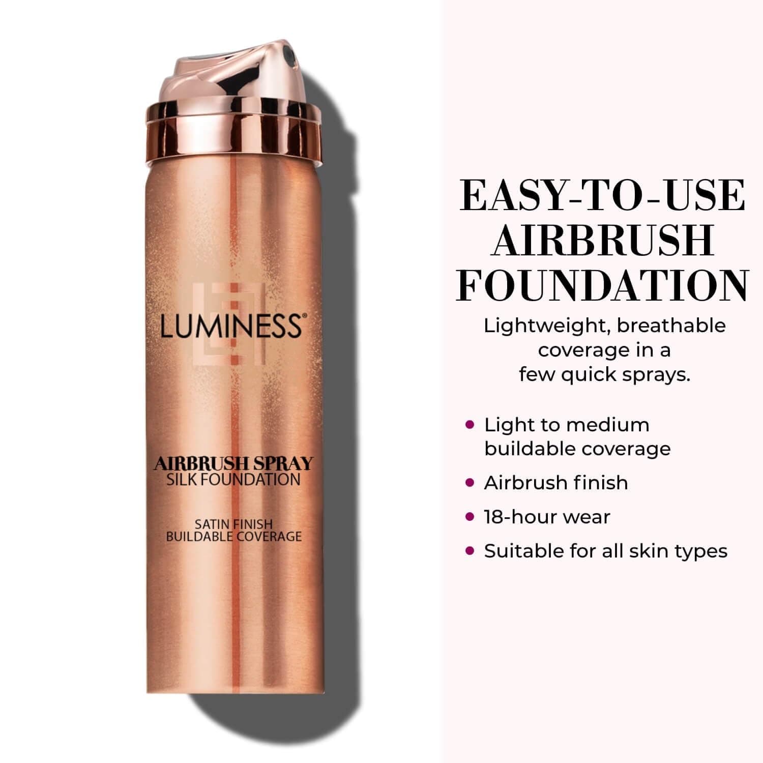 Amazon.com : LUMINESS Airbrush Spray Foundation Makeup - Buildable Coverage, Anti-Aging Formula/w Hyaluronic Acid, Hydrating & Moisturizing, Hydrolyzed Silk, Flawless Finish, Long-Lasting Wear (010-Light Fair) : Beauty & Personal Care - Image 5