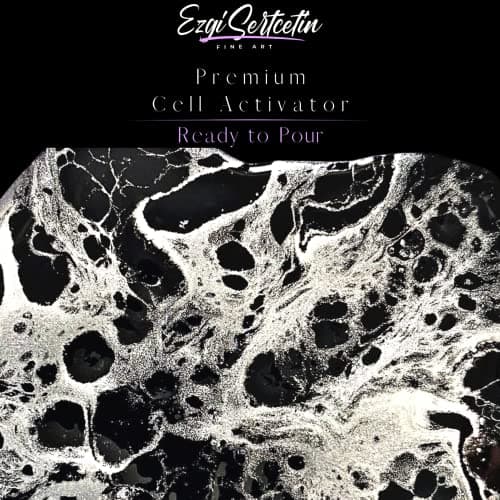 Premium Cell Activator | Ready to Pour | Create Perfect and Unique Cells in Your Painting Works | 4oz by Volume | by Ezgi Sertcetin (Metallic Como Charcoal) - Image 2