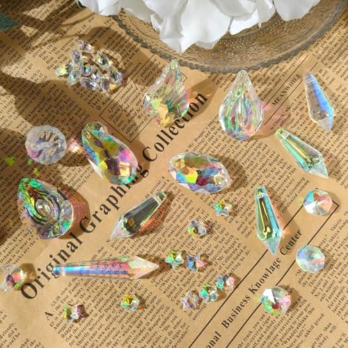 Worgree DIY Suncatcher Kit 460pcs Sun Catchers Making Supplies Art and Crafts for Adults Hanging Prism Sun Catcher with Crystals Ball Indoor Window Home Wedding Garden Festival Decor Gifts - Image 3