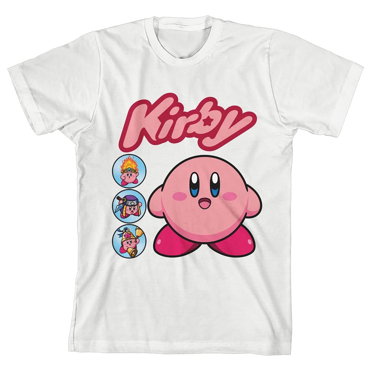 Kirby Big Boys' Pink Puffball Classic Character Youth Anime Graphic Print T-Shirt, X-Small