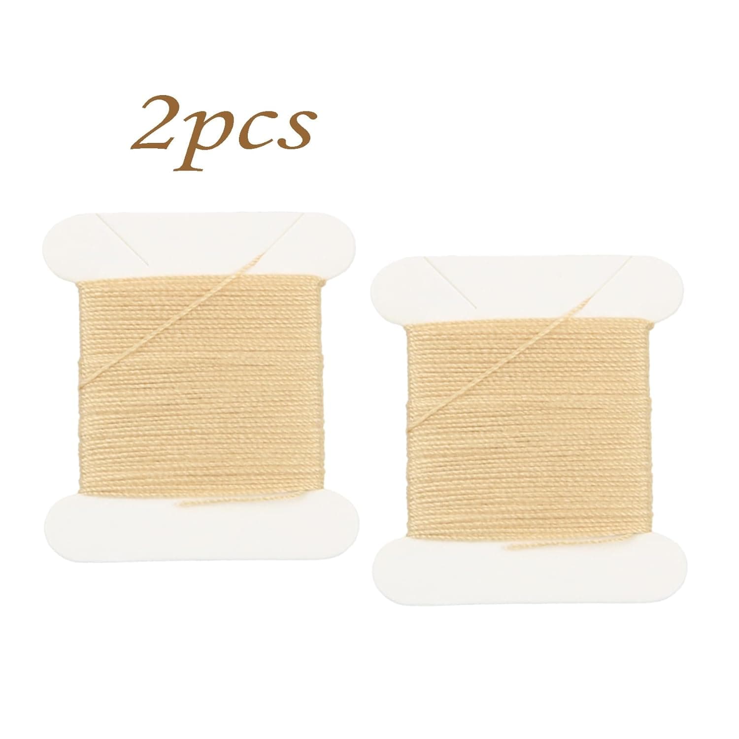 30pcs 9 Teeth Stainless Steel Snap Comb Wig Clips, Hair Extension Clips, Wig Accessories Clip with 6pcs Sewing Needles and 2pcs Thread (Beige) Beige 9-Teeth 30pcs - Image 5