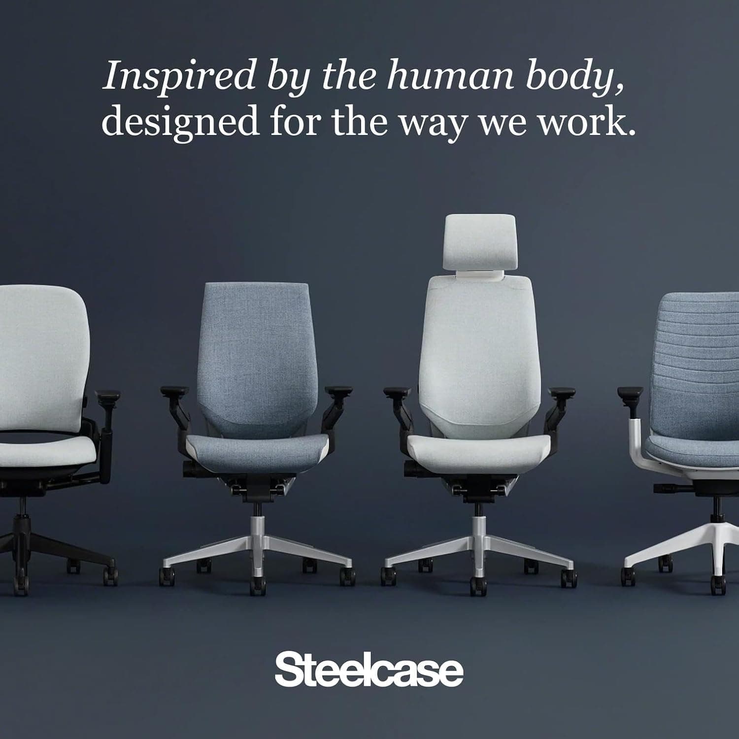 Steelcase Series 1 Office Chair - Ergonomic Work Chair with Wheels for Hard Flooring - Helps Support Productivity - Weight-Activated Controls, Back & Arm Support - Easy Assembly - Tangerine Tangerine Hard Floor Casters Chair - Image 10