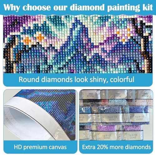 Happy Fall Scarecrow Diamond Painting Kits for Adults, 5D Pumpkin Diamond Art Kits for Adults Beginners, DIY Full Round Drill Diamond Dot Painting Gem Art Kits for Adult,Home Wall Decor 11.8x15.7 Inch - Image 6