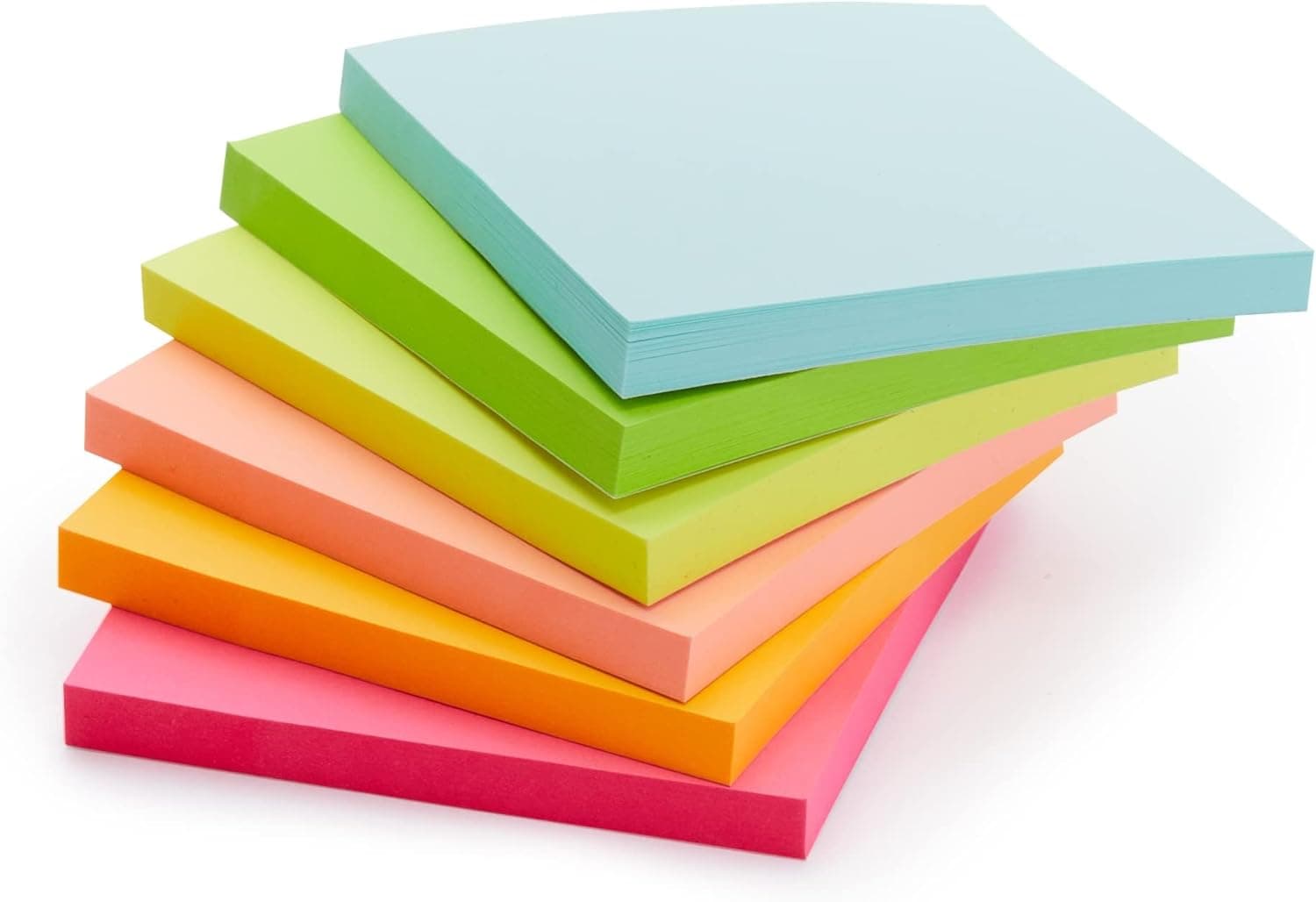 Amazon Basics Square Sticky Notes, Office Supplies for Desk, 3-x-3-inch, 24-Pack, Assorted Colors - Image 4