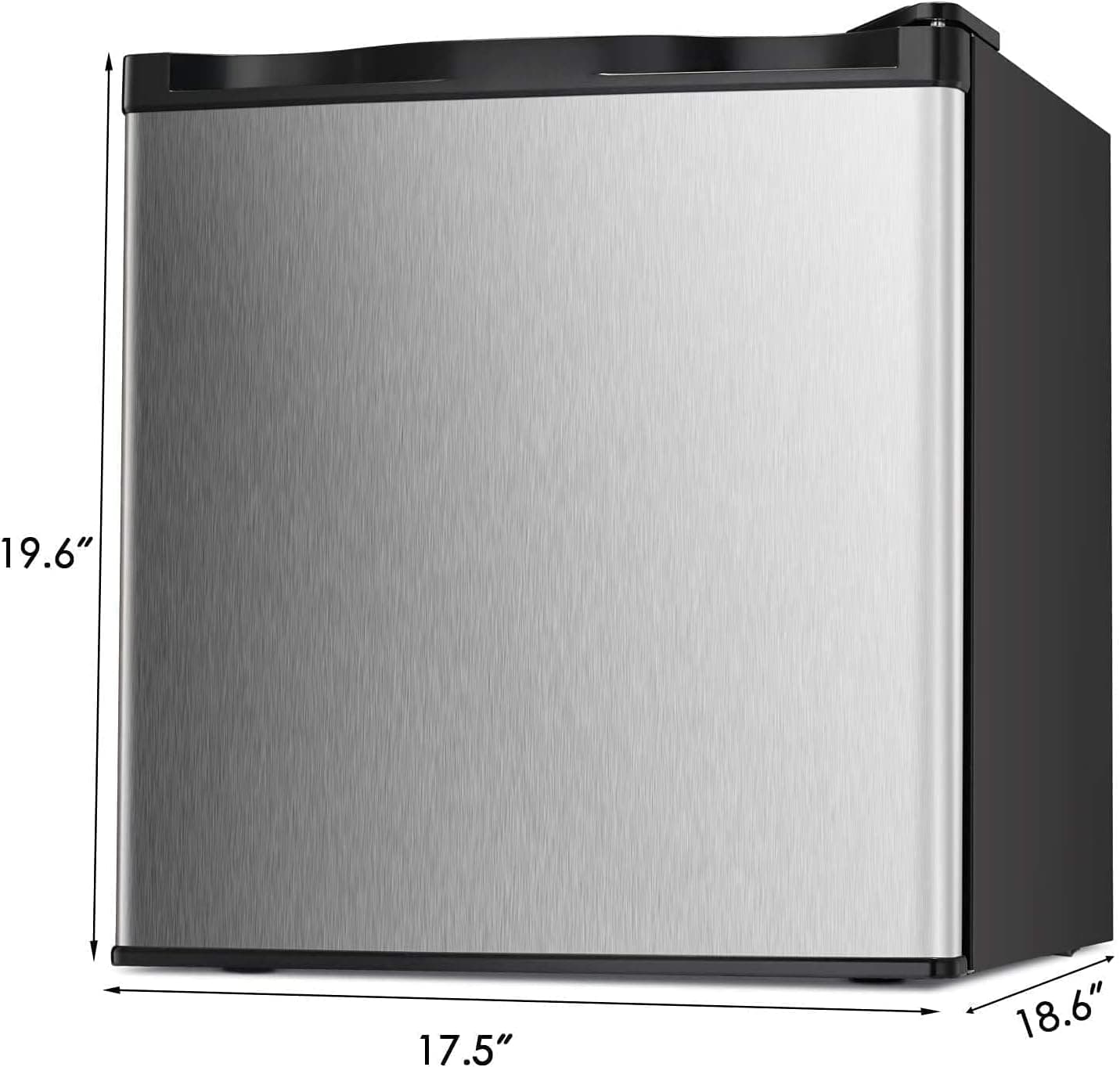 Antarctic Star Upright Freezer 1.1 Cu.ft, Compact Mini Freezer with Reversible Single Door, Temperature Control, Removable Shelves, Small freezer Stainless Steel for Home, Silver Silver 1.1Cu.ft - Image 7