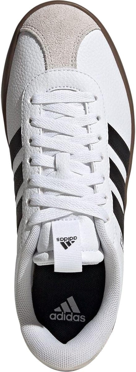 adidas Women’s VL Court 3.0 Sneaker 6.5 White/Black/Grey - Image 4