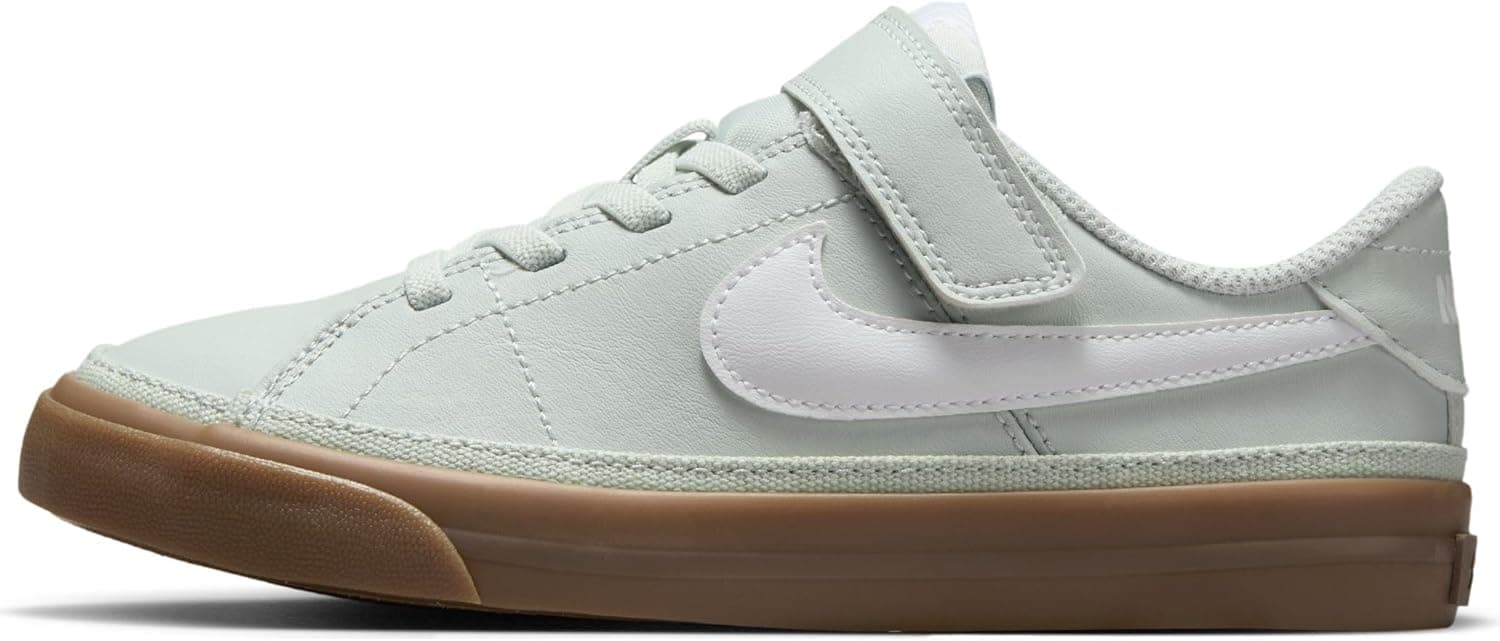 Nike Unisex-Child Court Legacy (Little Kid) 13.5 Little Kid Light Silver/White/Gum Dark Brown - Image 2