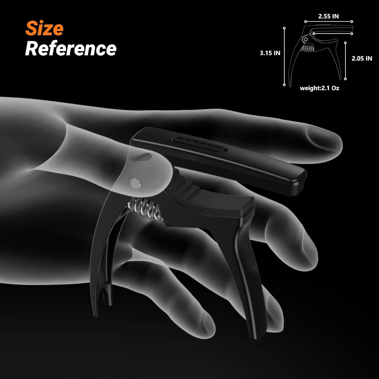 Guitar Capo,TANMUS 3in1 Zinc Metal Capo for Acoustic and Electric Guitars (with Pick Holder and 4Picks),Ukulele,Mandolin,Banjo,Guitar Accessories Black - Image 8