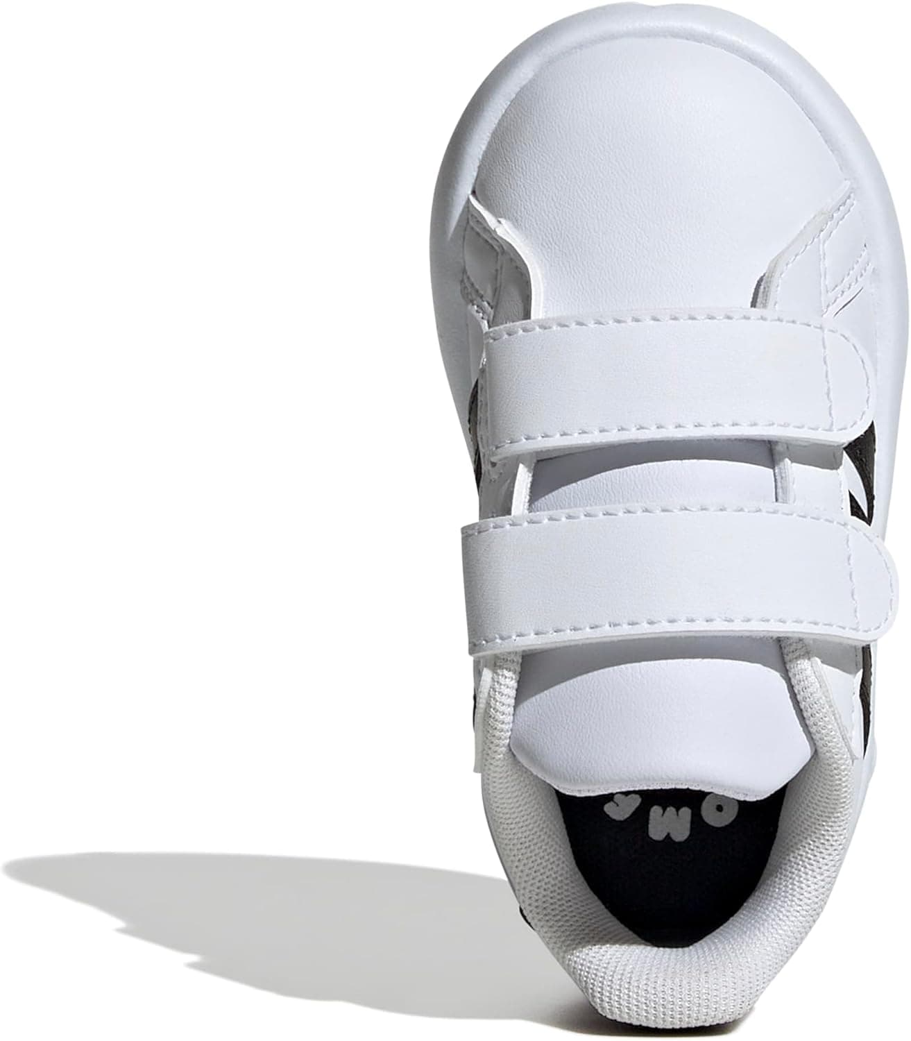 adidas Kids' Grand Court 2.0 Shoes 8 Toddler White/Black/White - Image 3