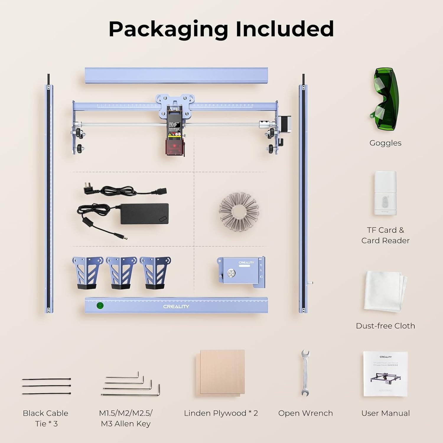 Creality Falcon 5W Laser Engraver Machine, 72w High Precision 0.06mm Laser Cutter and Engraving Machine for Wood Leather Acrylic Glass, 10000mm/min, Offline Usage, Working Area 400 * 415mm Falcon-5W - Image 8