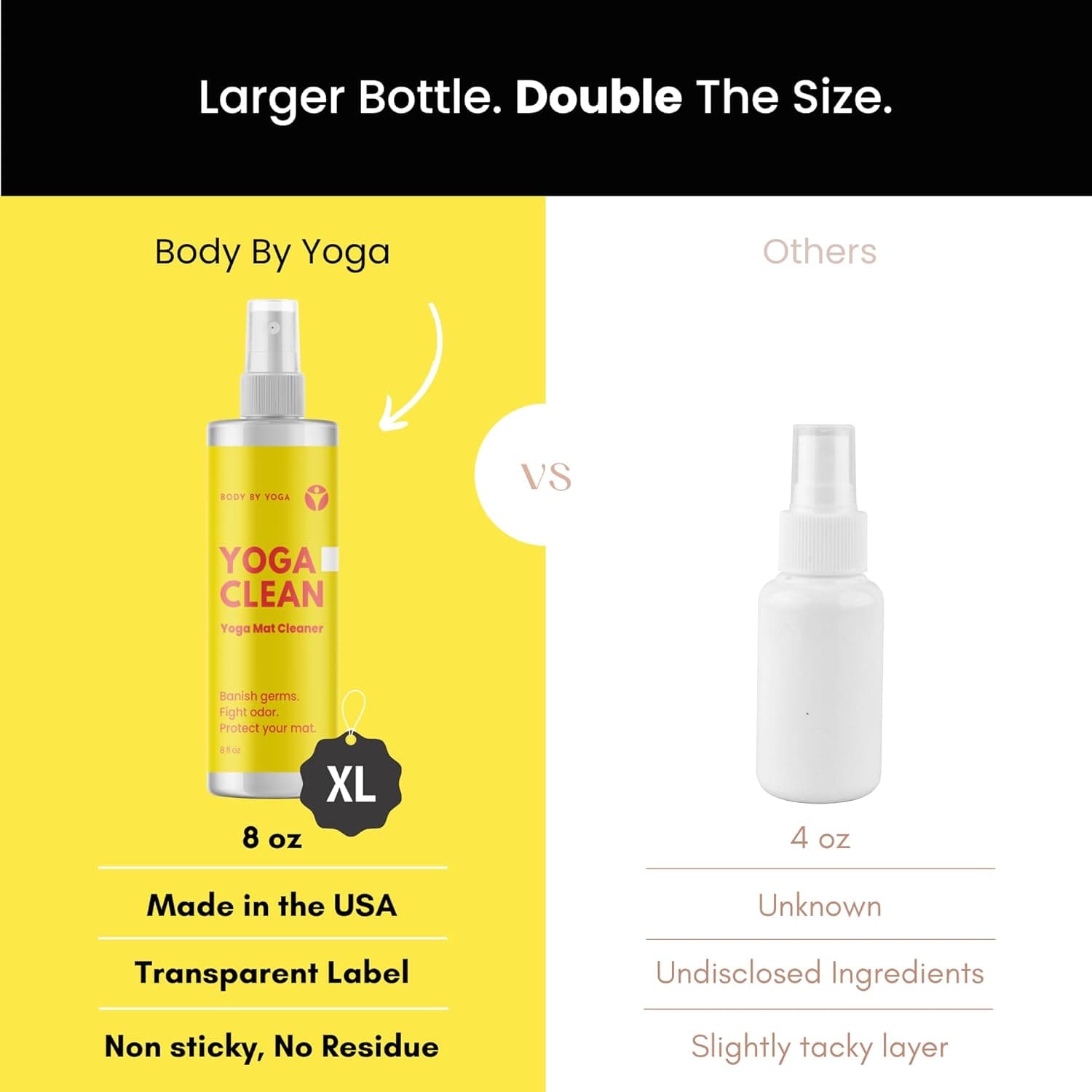 Yoga Clean – Eco-Friendly Yoga Mat Cleaner & Deodorizing Spray | Neutralizes Sweat & Odor to Protect Your Mat | 8 oz Plant-Based Formula, Spa-Like Scent, Made in the USA Citrus Tea - Image 7