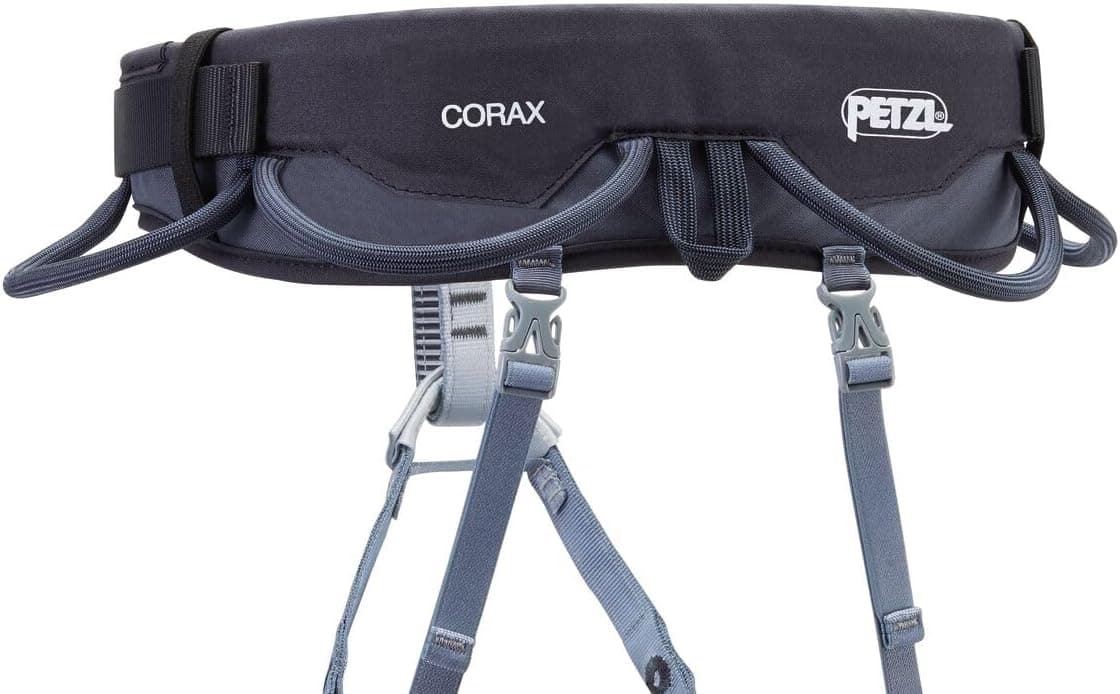 PETZL CORAX Harness - Versatile and Fully Adjustable Rock Climbing, Ice Climbing and Mountaineering Harness X-Small/Medium Dark Gray - Image 5