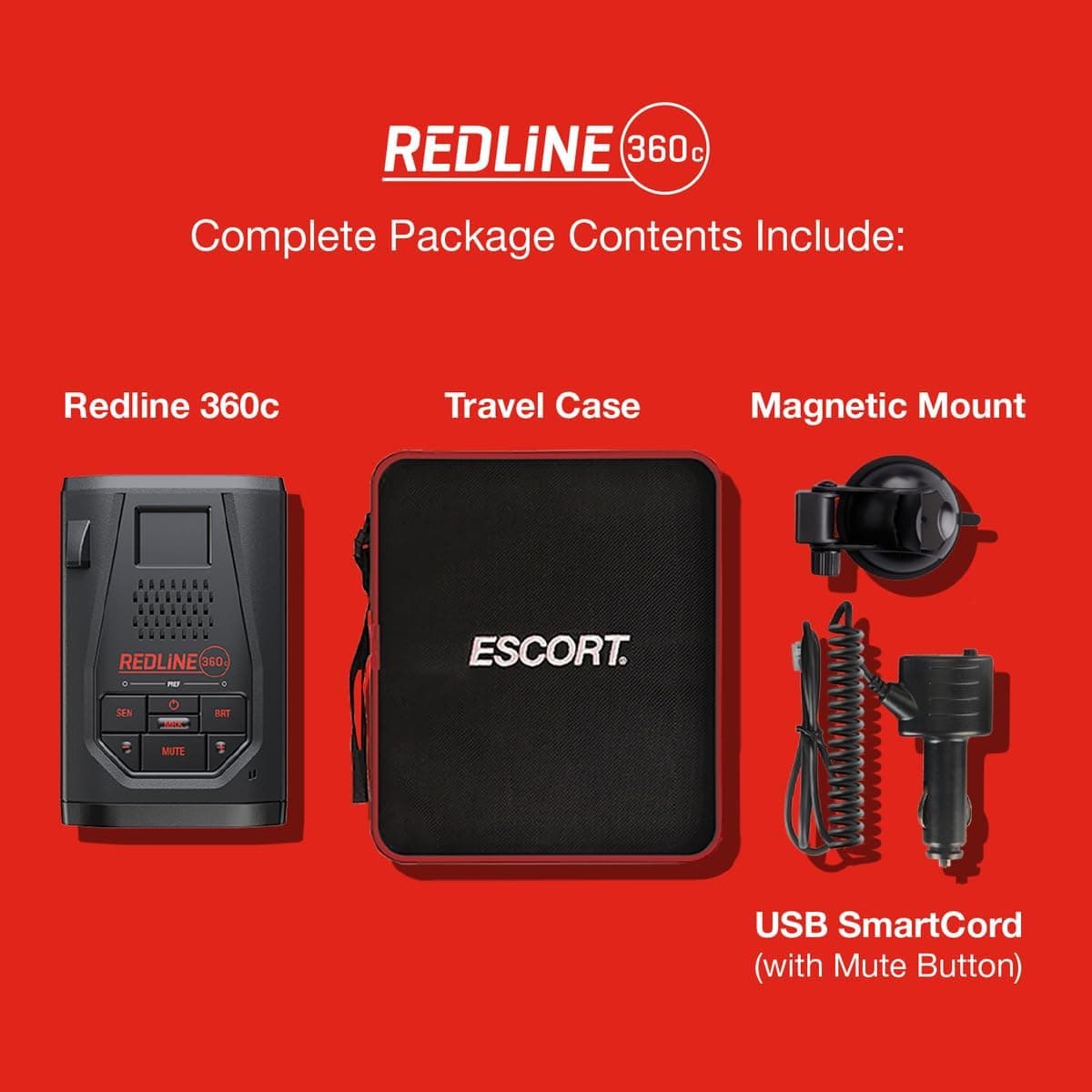 Escort Redline 360c Plug and Play Radar Detector - Extreme Range, Rapid Response Times, Full Stealth, 360 Degree Awareness, Advanced Filtering, Built-in WiFi, Apple CarPlay & Android Auto Compatible Redline 360c Radar Detector - Image 8