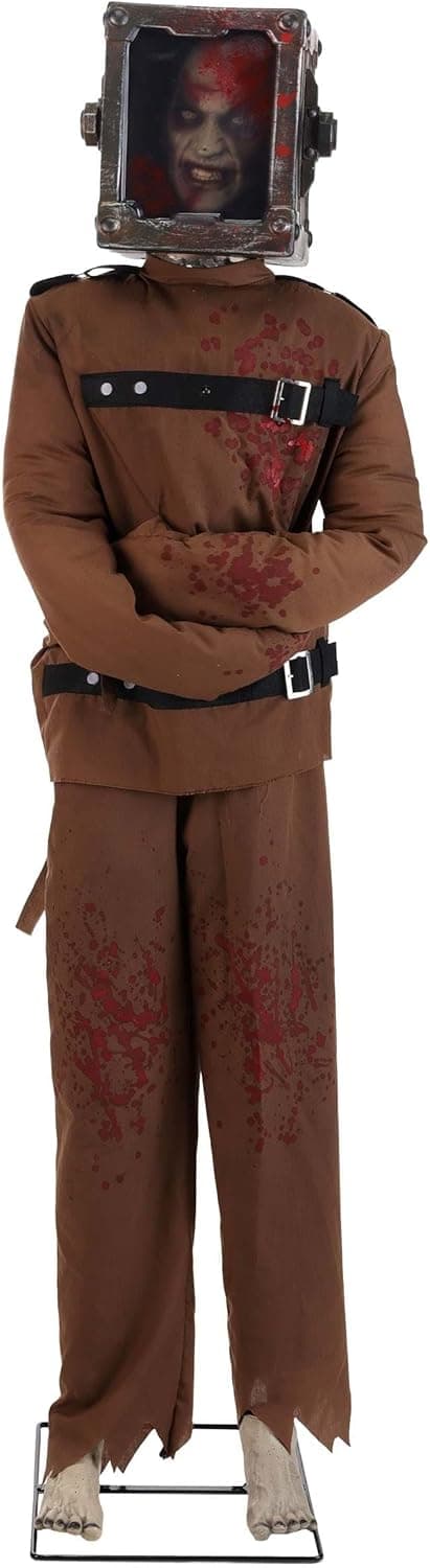 Fun Costumes 6FT Torture Box Man Animatronic | Six Foot Animated Halloween Decoration with Lights, Sound and Motion Sensor - Image 9