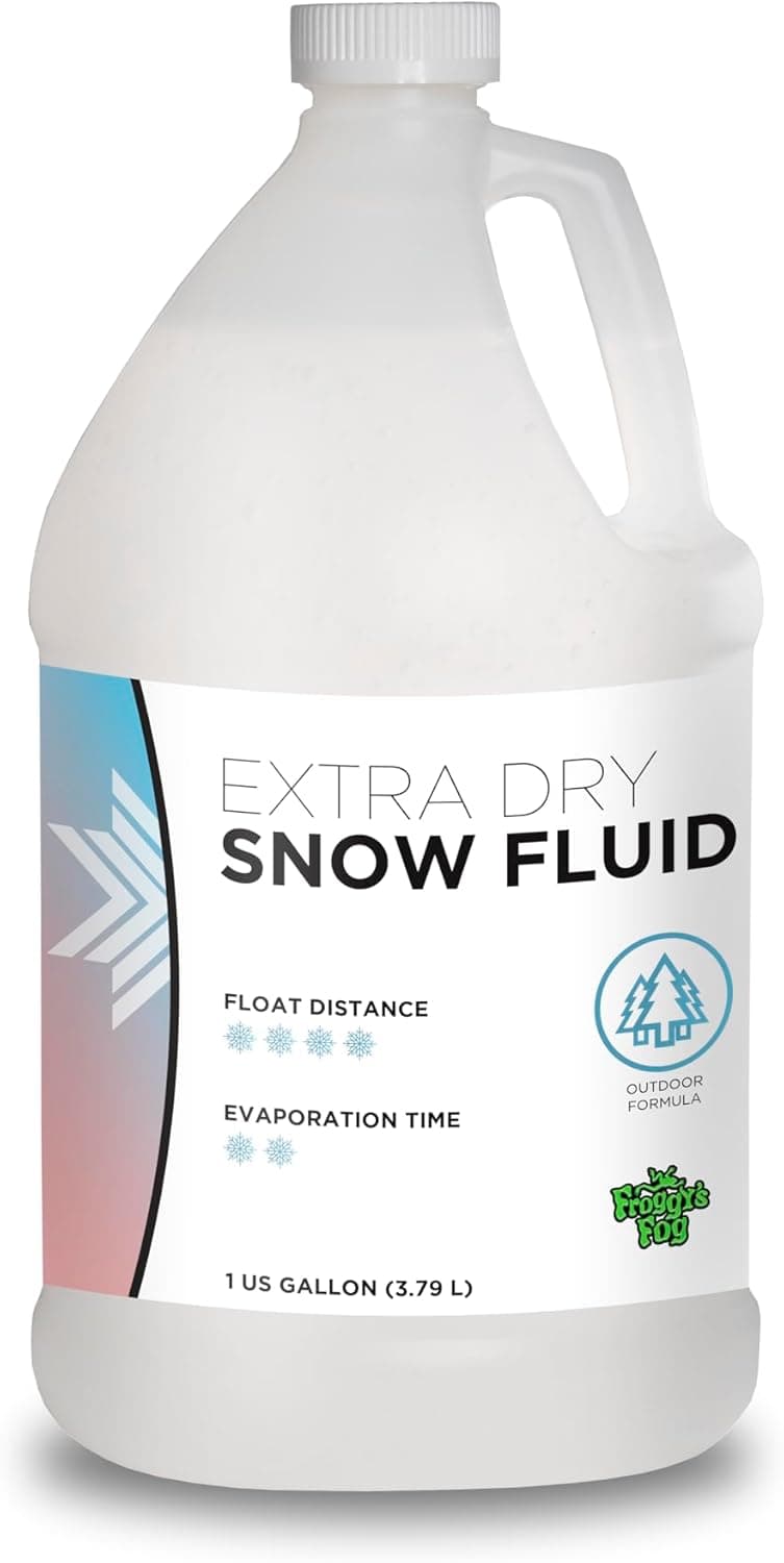 Froggy's Flakes Snow Machine Fluid, Extra Dry Formula Snow Fluid with 30 Feet Float/Drop, 1 Gallon - Image 2