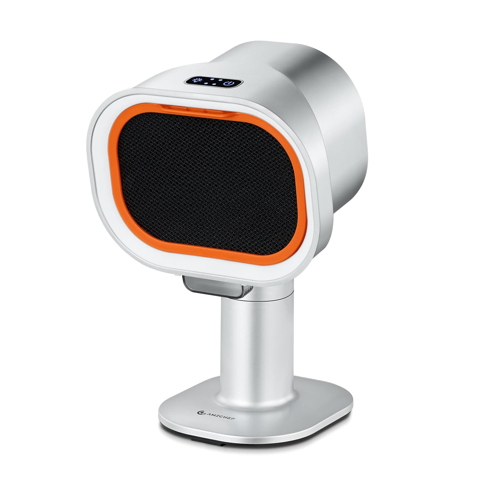 Portable Range Hood - 4-Speed Adjustable Exhaust Fan with Telescoping Height & 40° Tilt Low Noise 52dB, Large-Caliber Aluminum Filter + Oil Cup & 10 Carbon Cotton Filters for Indoor BBQ/Hot Pot/RV silver