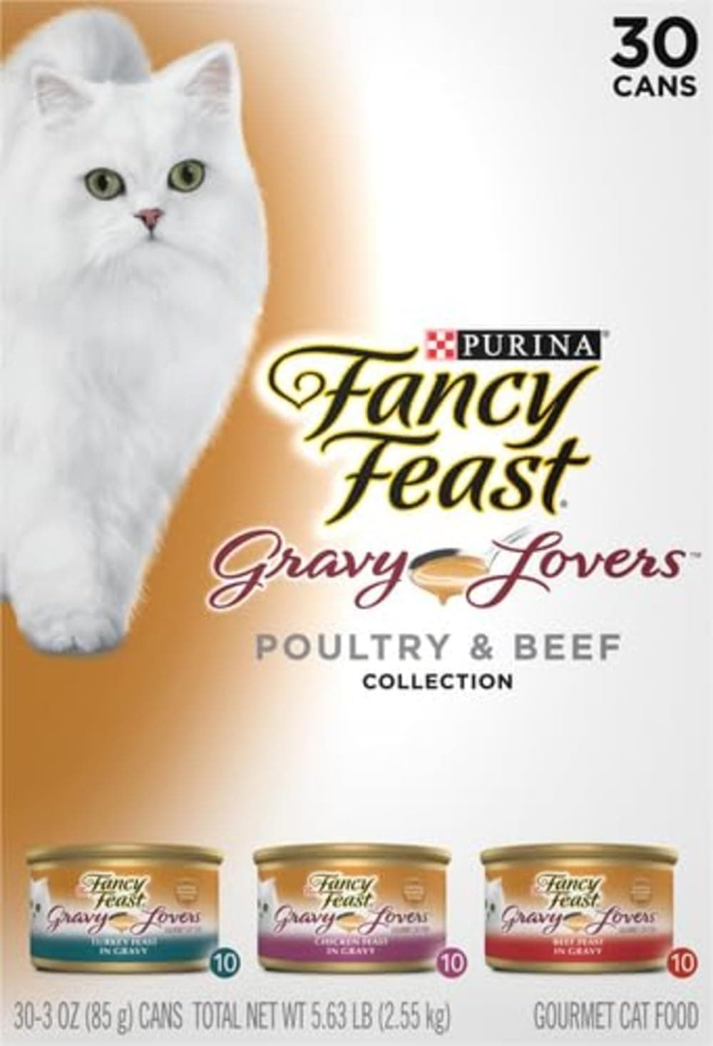 Purina Fancy Feast Gravy Lovers Poultry and Beef Grilled Gourmet Wet Cat Food Variety Pack - (Pack of 30) 3 oz. Cans Gravy Lovers Poultry & Beef Variety Pack 3 Ounce (Pack of 30) - Image 15