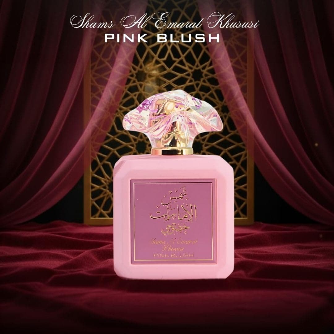 Ard al Zaafaran Pink Blush Shams Al Emarat Khususi, Marshmallow Blush Perfume For Women, Eau de Parfum - 100 ML (3.4 OZ) Romantic & Sweet Arabian Perfume - A Captivating Scent wrapped in Pink Bottle - Image 8