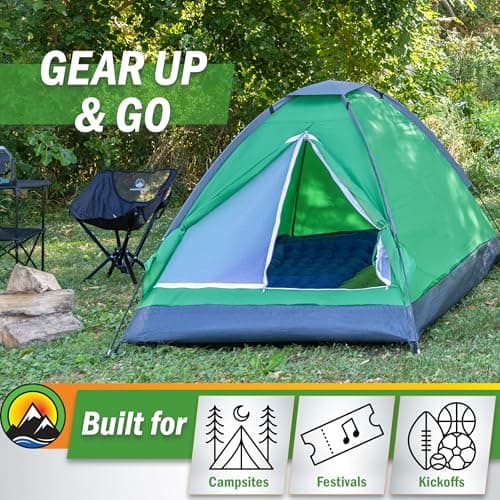 117 Person Camping Tent with Rain Fly and Carrying Bag - Lightweight Outdoor Pop Up Tents for Camping Essentials, Music Festivals, Backpacking, Hiking, or Beach Shelter by Wakeman Outdoors - Image 6