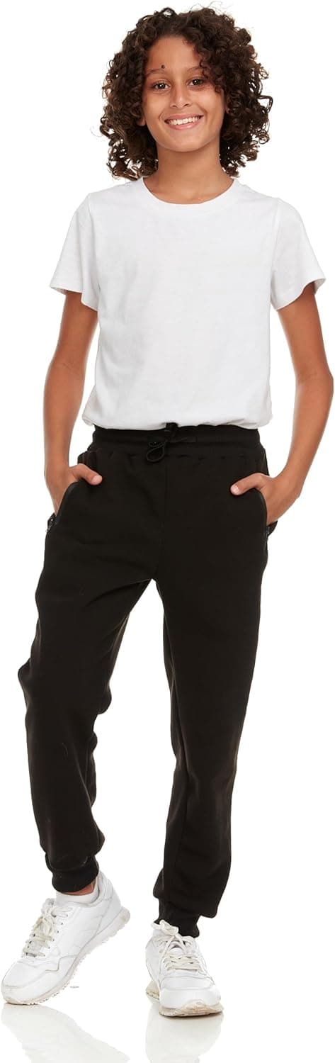 PURE CHAMP 3Pk Boys Sweatpants Fleece Athletic Workout Kids Clothes Boys Joggers with Zipper Pocket and Drawstring Size 4-20 Large Set3 - Image 6