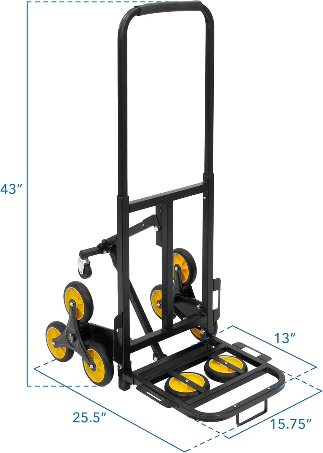 Mount-It! Stair Climbing Cart - 3 Wheel Stair Climbing Dolly - Easily Lift Heavy Items Up and Down Steps with Stair Climber Hand Truck - Move 330 Lbs on Ground, Pull 130 Lbs up Stairs - Image 9