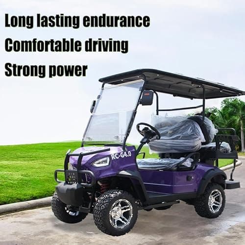 DigSwift Electric Golf Cart with Battery, Intelligent Charging for 12 Hours Can Travel Up to 50 Miles, Spring Damping, Equipped with Reversing Image, Colorful Delivery, US Inventory - Image 5