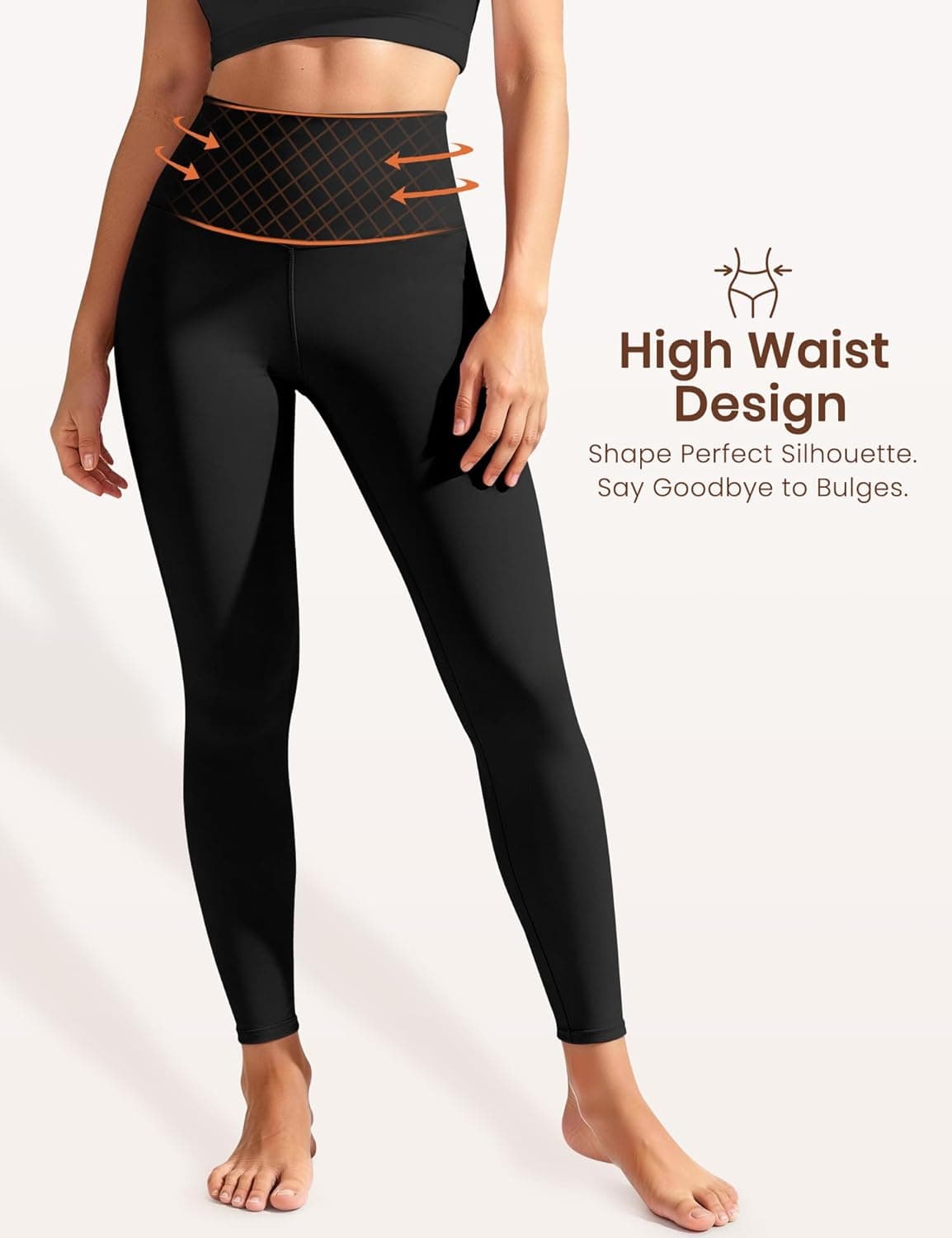 Laite Hebe Leggings for Women - High Waisted Full Length Buttery Soft Yoga Pants for Workout Athletic Daily 01-black Small-Medium - Image 3