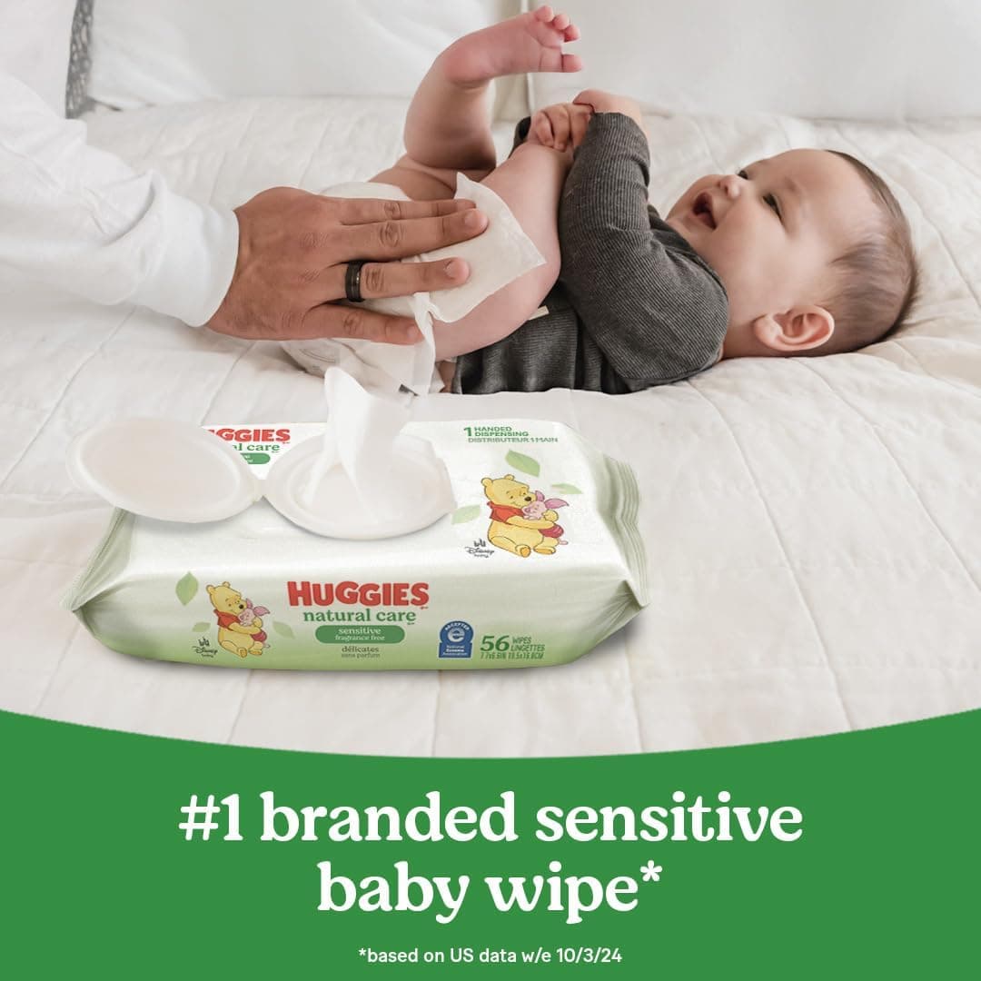 Huggies Natural Care Sensitive Baby Wipes, Unscented, Hypoallergenic, 6 Flip-Top Packs (288 Wipes Total) 48 Count (Pack of 6) - Image 11