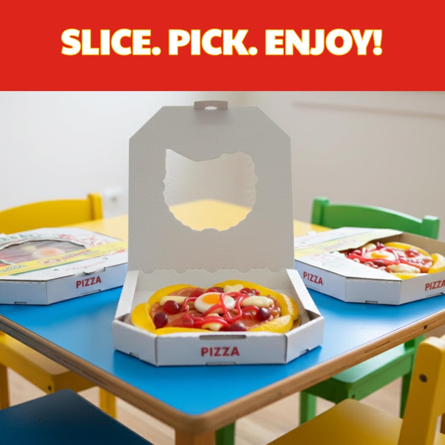 Raindrops Mini Gummy Pizza Candy, 3 Oz (Pack of 1) - Fun & Vibrant Pizza Gummies - Made with Delicious & Various Candies - Perfect for Parties, Gifts & Movie Nights - Ideal Snack for Kids & Adults - Image 4