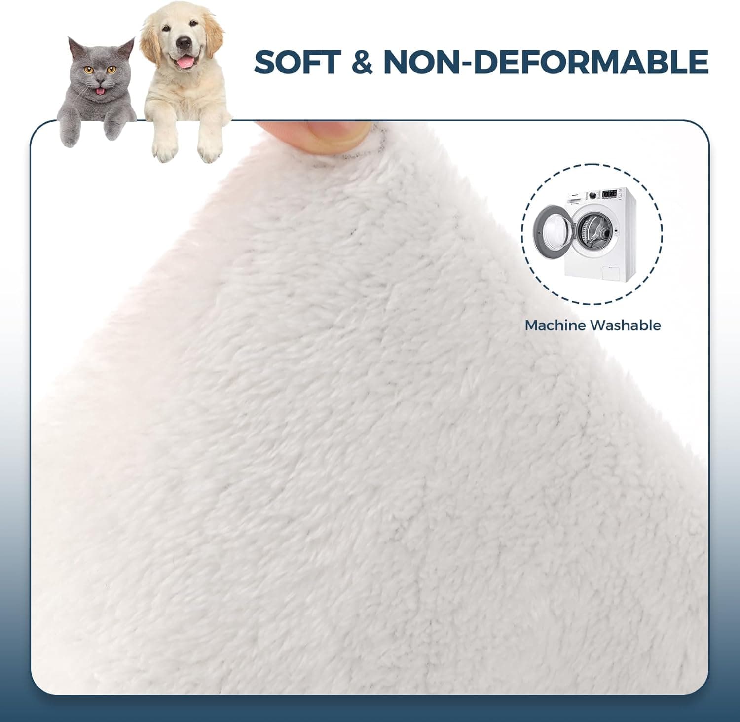 Cat Hammock for Cage with Ball,Hanging Pet Hammock Bed Adjustable,Double Layer Soft Sleeping Hammock for Cats,Ferret,Puppy,Rabbits,Small Animals,1Pack (White) - Image 6